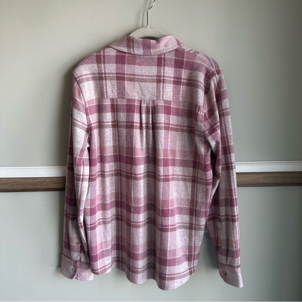 Faherty Legend Sweater Shirt Amelia Plaid Button Front Pink - Picture 2 of 4